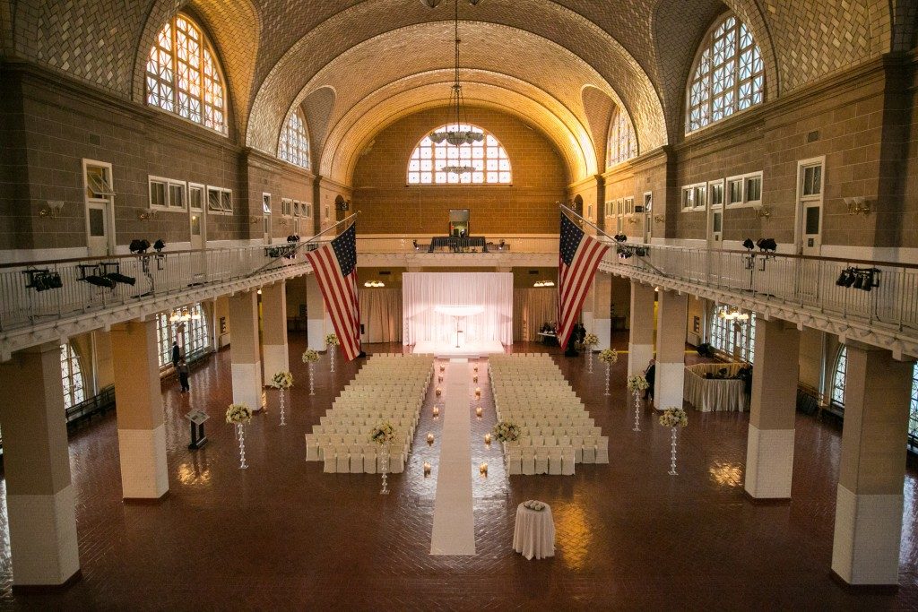 Ellis Island NYC indoor ceremony setup