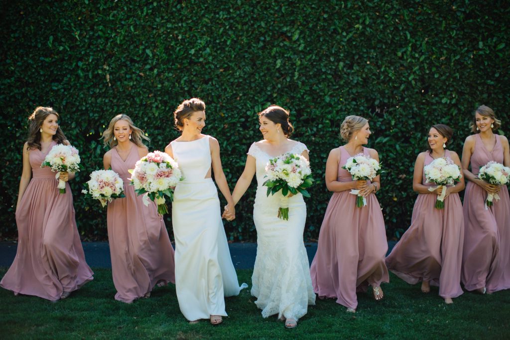 Brides: Sarah (@Smpberns) & Kendall Berns (@bernstagrams) - AZAZIE bridesmaid dresses