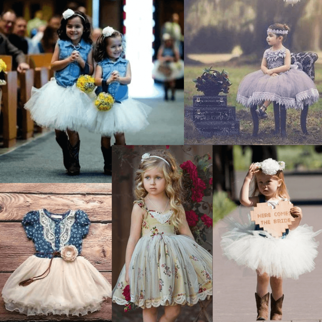 Flower girl dresses for a rustic wedding
