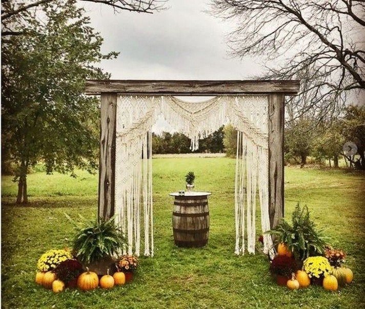 Fall Wedding Arch Ideas for Rustic Wedding