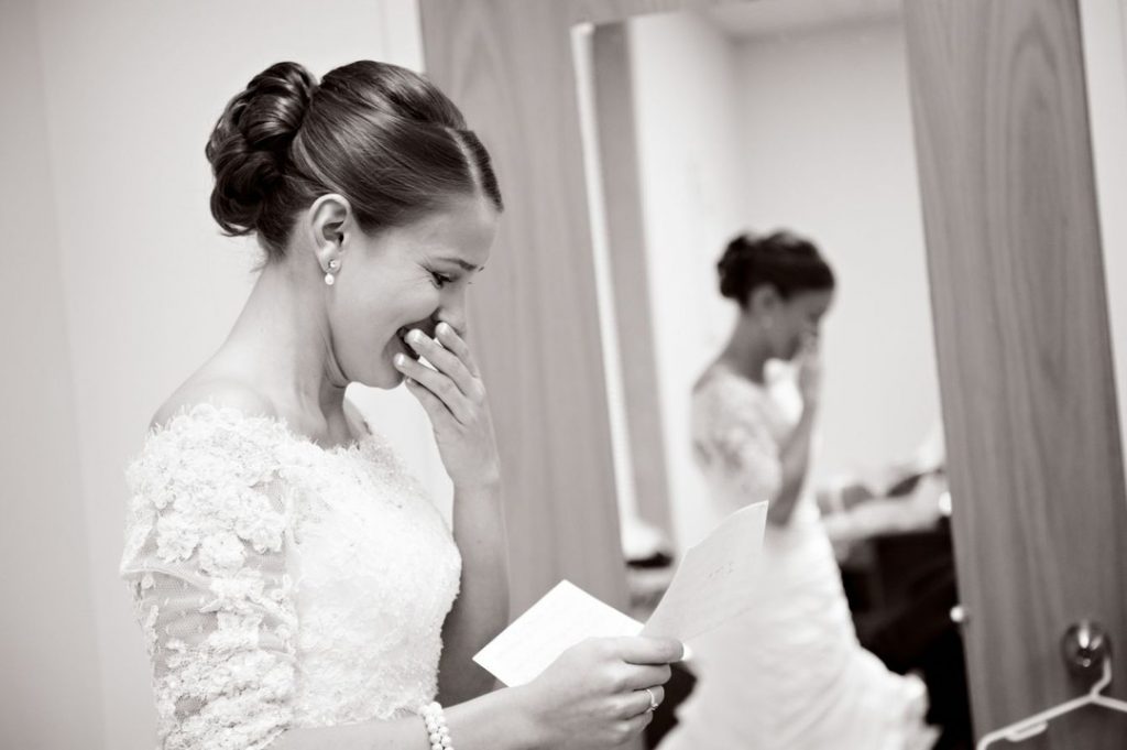 Surprise her on the day of your wedding,