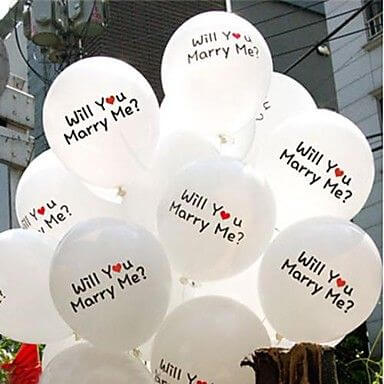 Will you marry me balloons
