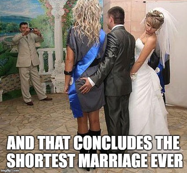 wedding meme - the wife is always watching