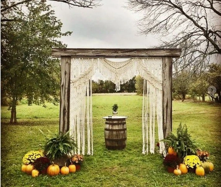Fall Wedding Arch Ideas for Rustic Wedding