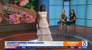 AZAZIE Celebrity Inspired Bridal Gowns - KTLA Morning News 