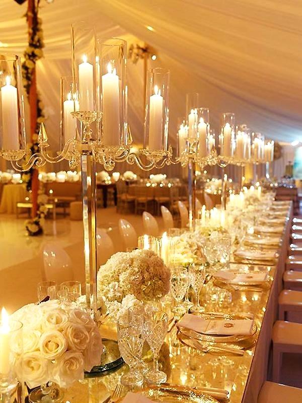 Candles and flowers for wedding ideas