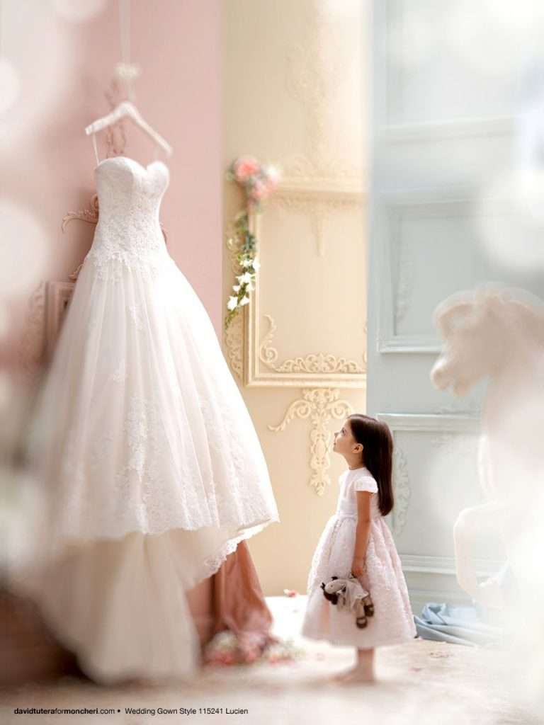 Little girls dreaming of a beautiful wedding dress