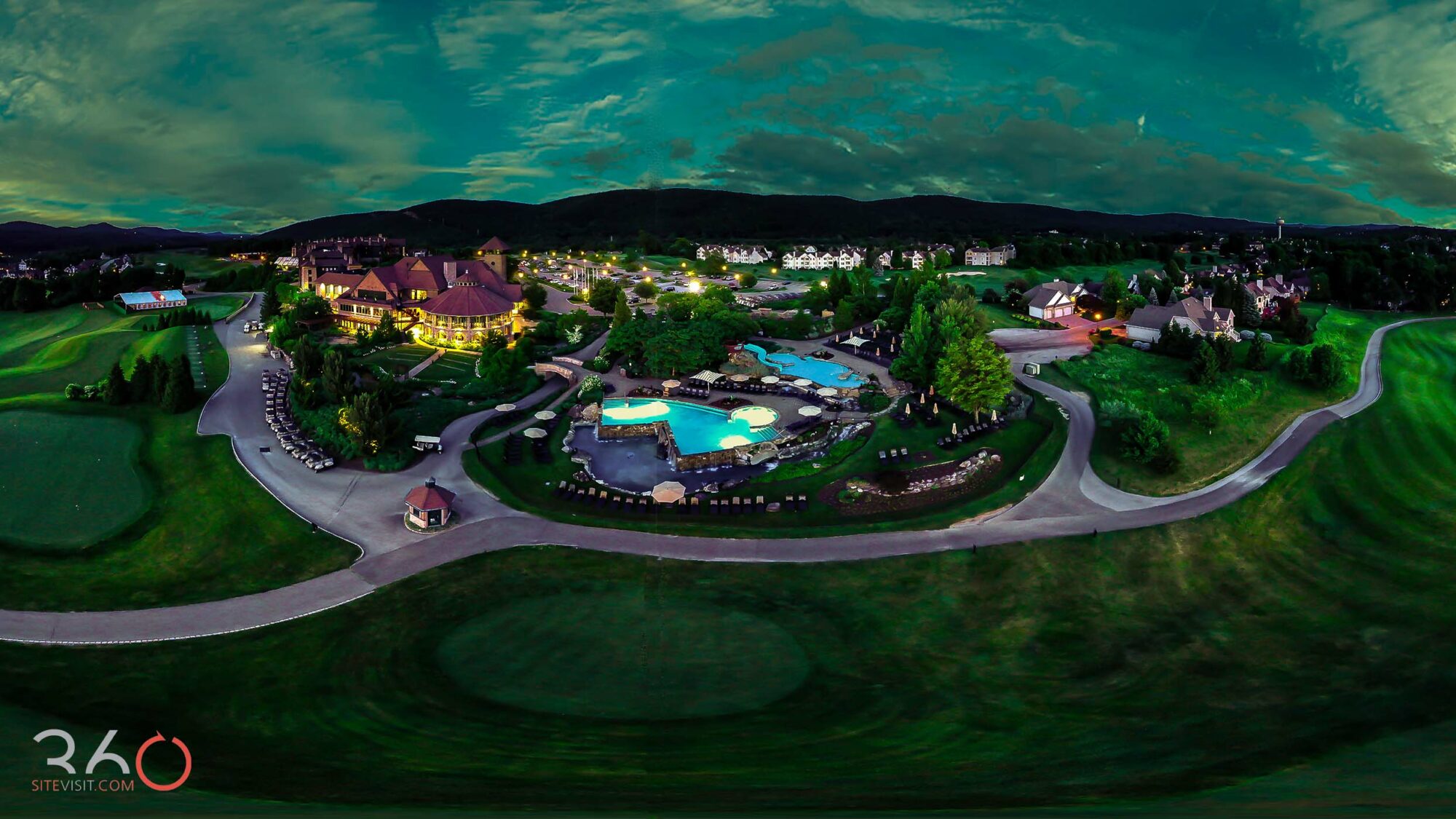 Crystal springs resort aerial shot