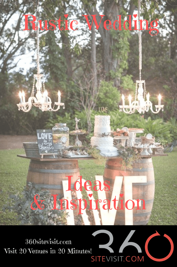 Outdoor chandeliers rustic wedding idea