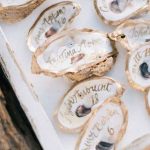 Seashell place card wedding idea