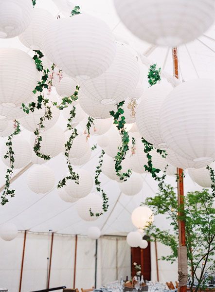 white paper lanterns wedding decor ideas