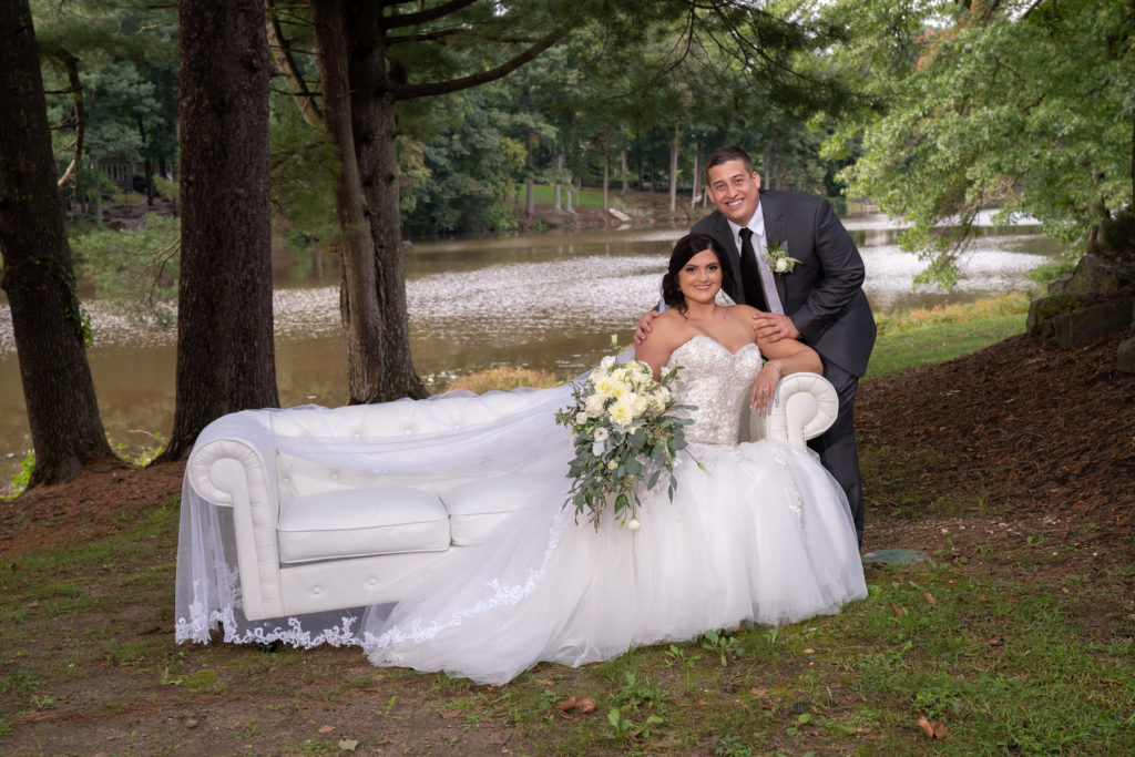 Bride & groom at The Estate at Farrington Lake