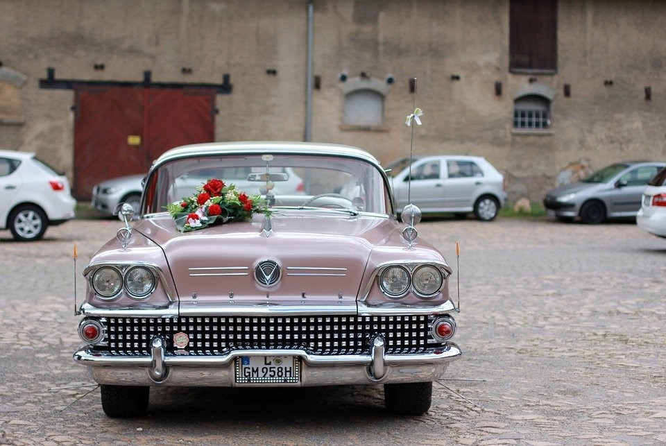 vintage Wedding car