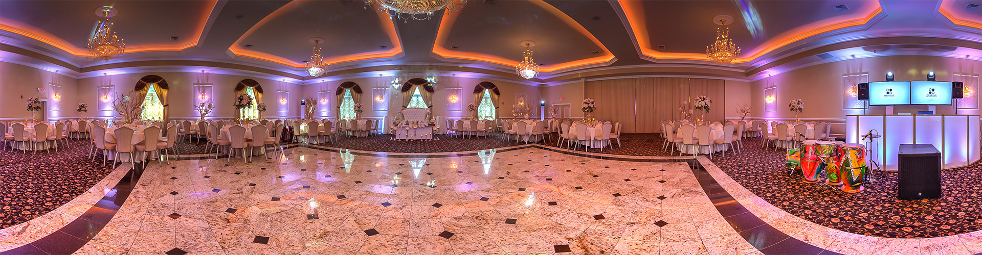 Casa Bianca Banquet Hall ballroom by 360SiteVisit